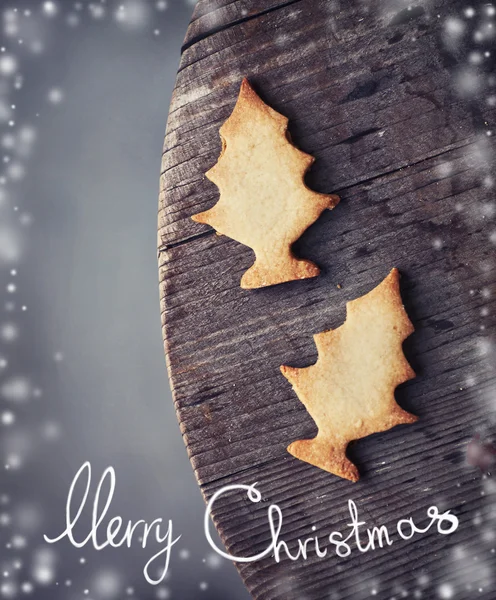 Christmas fir tree cookies — Stock Photo, Image