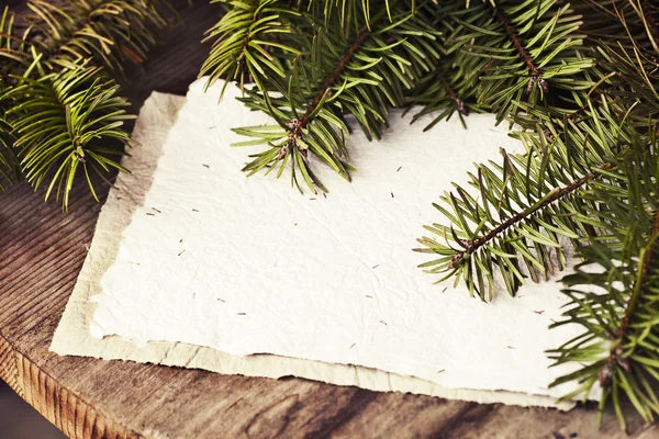 白紙の用紙のクリスマス カード — ストック写真