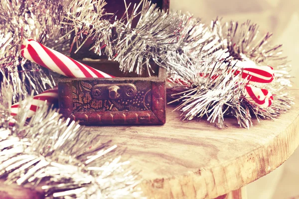 Christmas candies in box — Stock Photo, Image