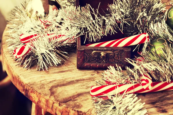 Christmas candies in box — Stock Photo, Image