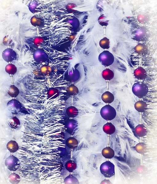 Décorations de Noël tinsel — Photo