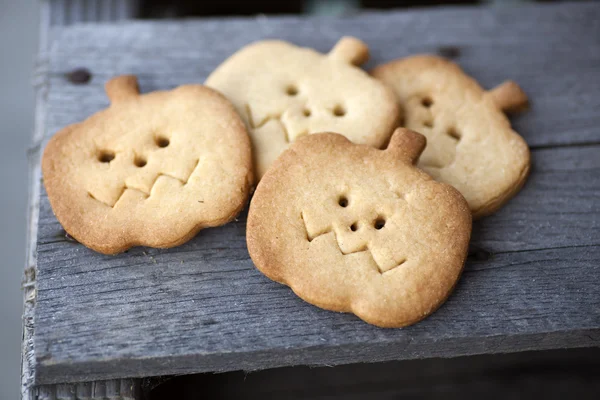 Halloween homemade gingerbread cookies — Stock Photo, Image