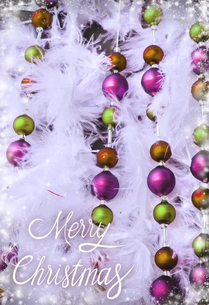 Christmas tinsel decorations — Stock Photo, Image