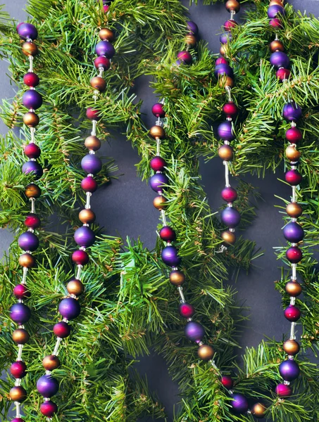 Christmas decorations on fir tree — Stock Photo, Image