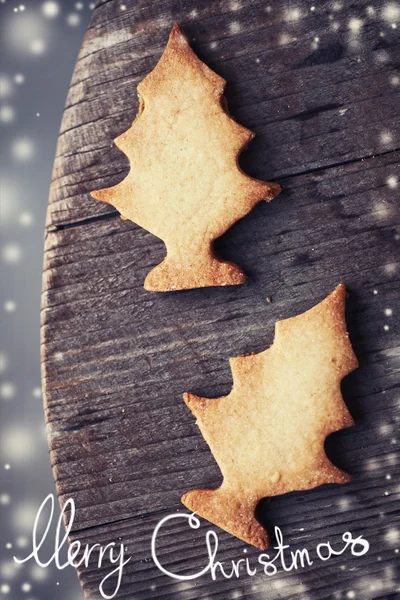 Christmas fir tree cookies — Stock Photo, Image