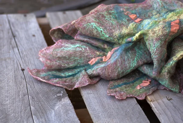 Felting wool Scarf — Stock Photo, Image