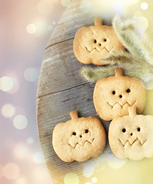 Halloween homemade gingerbread cookies — Stock Photo, Image