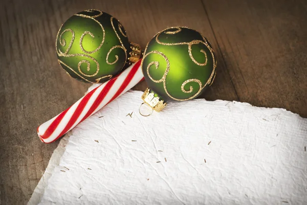 Christmas candy  and paper — Stock Photo, Image