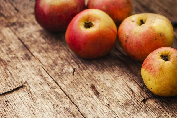 Autumn apples  on table — Stock Photo, Image