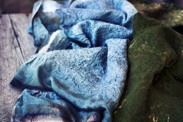 Scarf felting wool from sheep