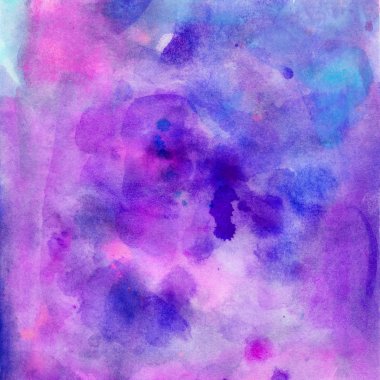 Pembe mavi mor suluboya arka plan.