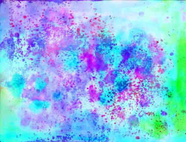 Sulu Boya renkli arka plan ile sıçraması