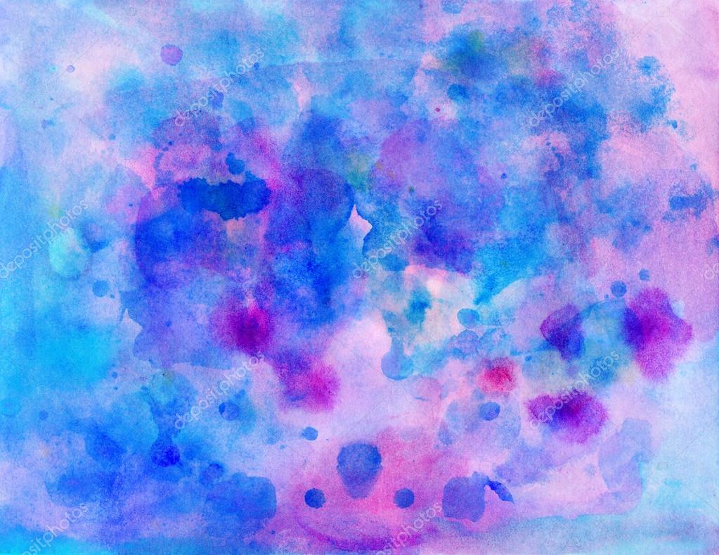 Pink purple blue watercolor background. Stock Photo by ©artnature 81284360