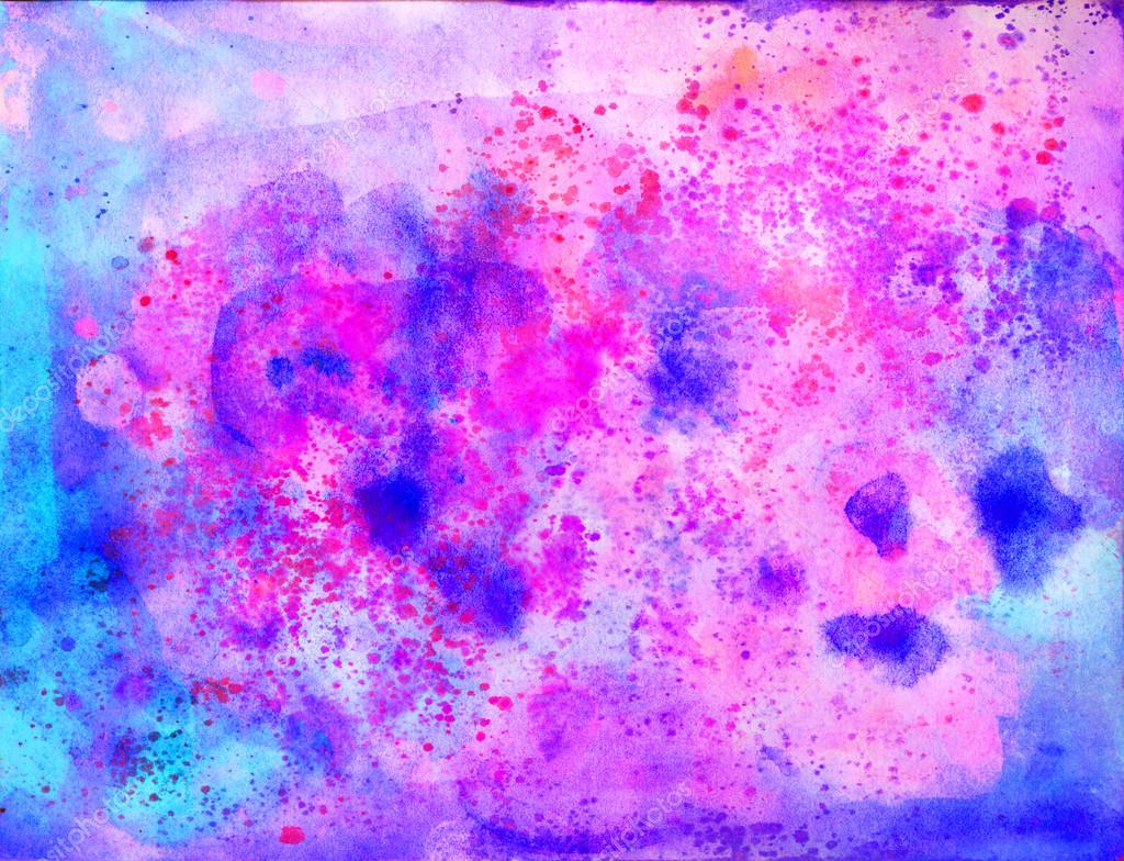 Watercolor background with splashes Stock Photo by ©artnature 81285608