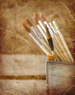 Okul arka plan fırçalar ile