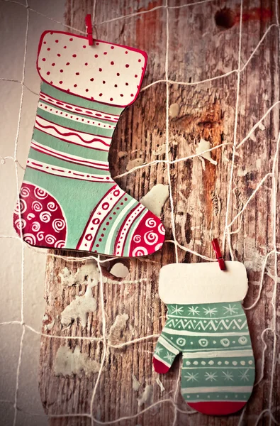 Papel hecho a mano decoración de Navidad — Foto de Stock