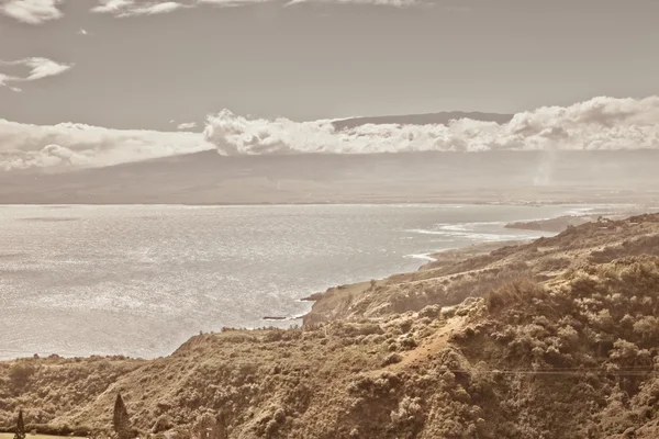 Oceán a hory, ostrov Maui, Havaj — Stock fotografie