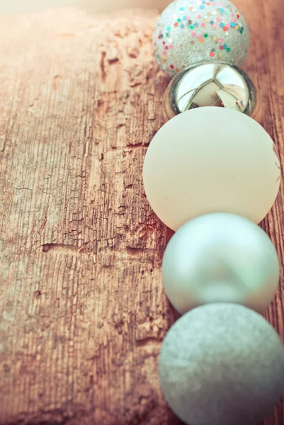 Silver balls in row — Stock Photo, Image