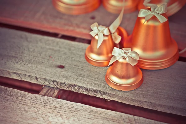 Christmas background with shiny bells — Stock Photo, Image