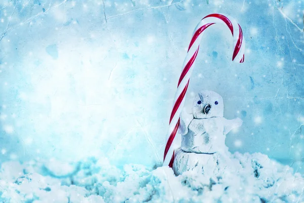 Paper handmade Christmas snowman — Stock Photo, Image