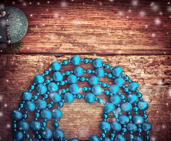 Blue beaded necklace — Stock Photo, Image