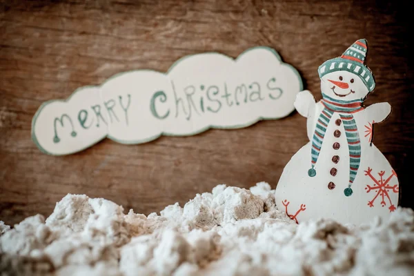 Papier fait main bonhomme de neige de Noël — Photo