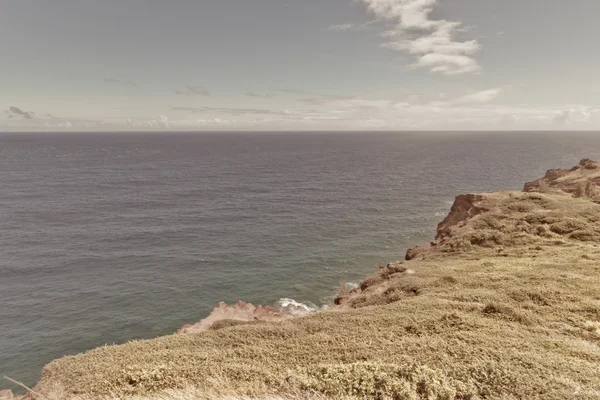 Dağ manzarası ile Pasifik Okyanusu