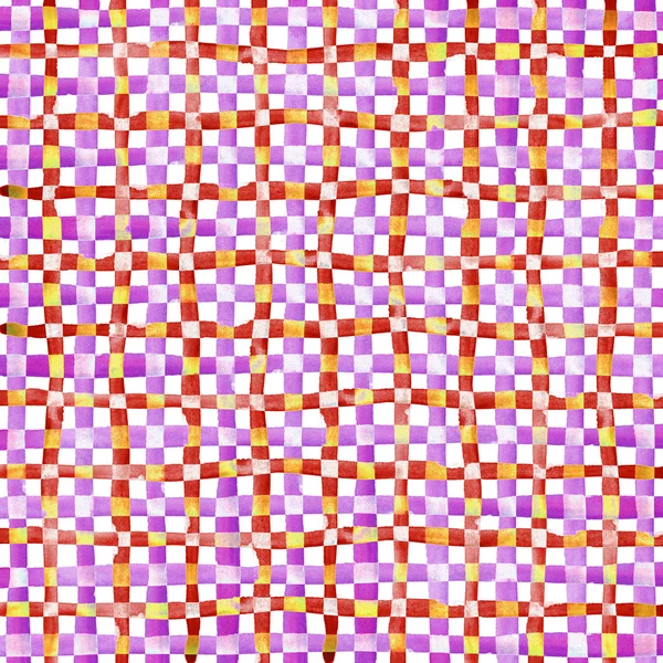 Watercolor checkered pattern