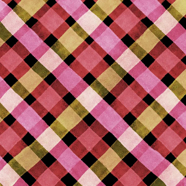 Watercolor checkered pattern