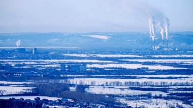 Telefoto kış manzarası