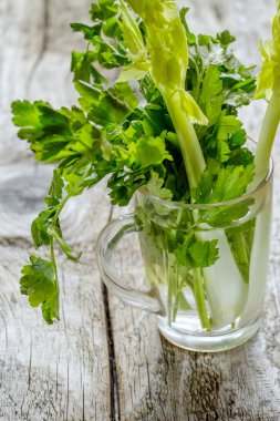 Yeşiller ve ağaç üzerinde