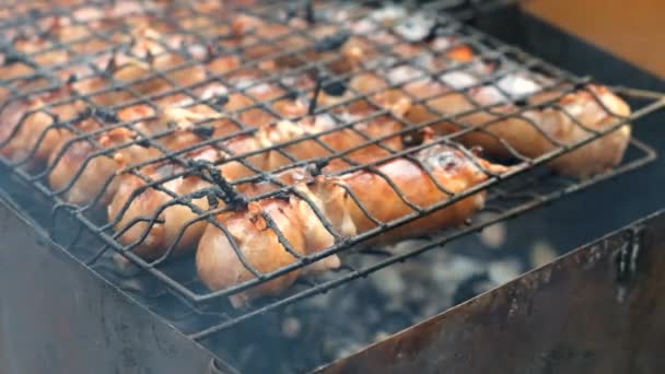 Barbecue de saucisse de viande — Video