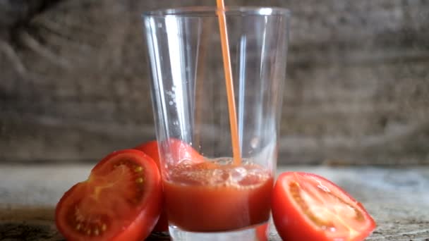 Tomatensap tomaat — Stockvideo