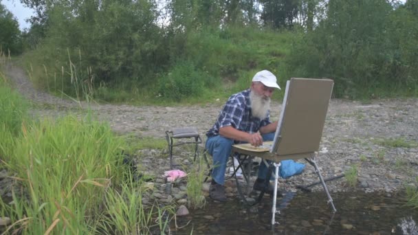 Artysta Rzeka Natura — Wideo stockowe