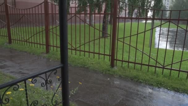 Ulica deszcz prowincji — Wideo stockowe