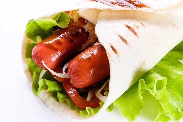 Shawarma pide içinde