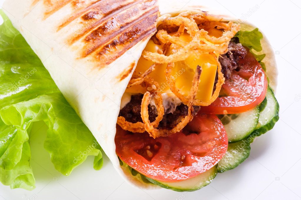 shawarma in pita bread