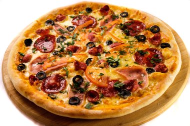 lezzetli fırında pizza