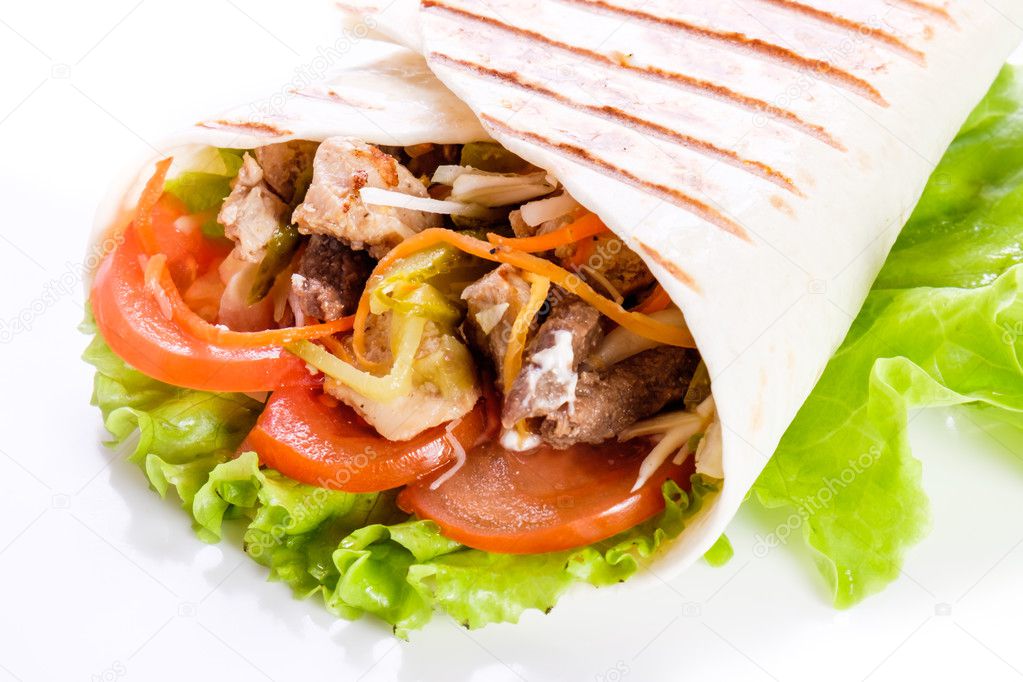 shawarma in pita bread