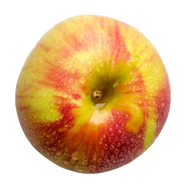 beyaz arkaplanda elma