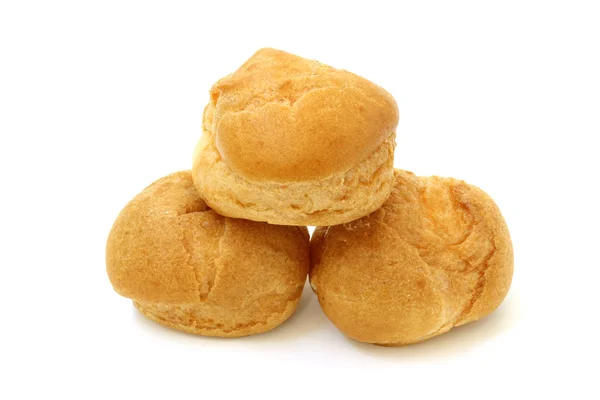 Three profiteroles — Stock Photo, Image