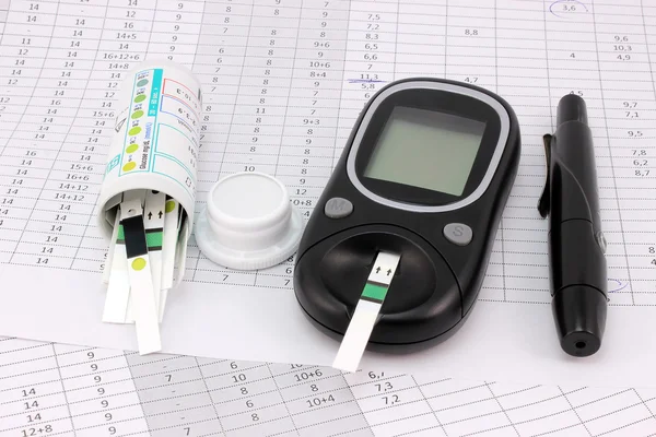 Entries in blood glucose levels — Stock Photo, Image