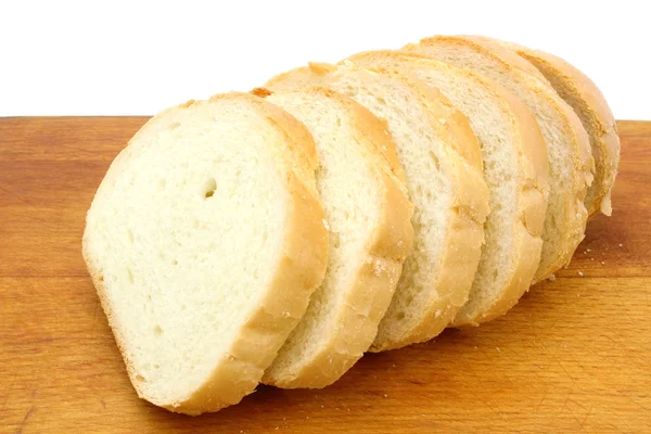 Stücke Weißweizenbrot — Stockfoto