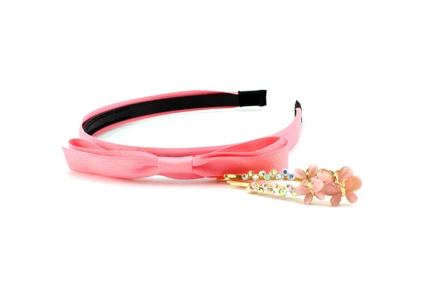 Set of pink hair accessories — Stock Photo, Image