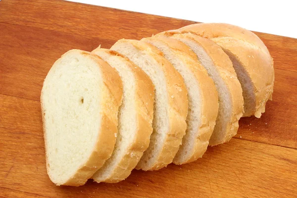 Half loaf of white wheat bread — Stock Photo, Image