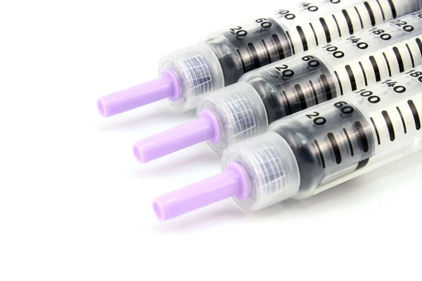 Three insulin pen — Stock Photo, Image