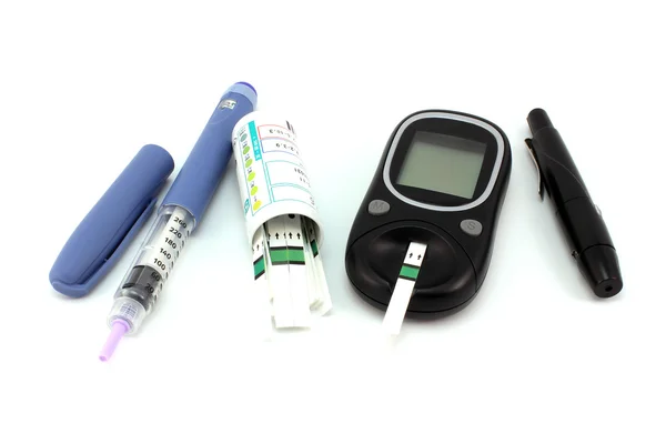 Ställa in mätaren och insulin — Stockfoto