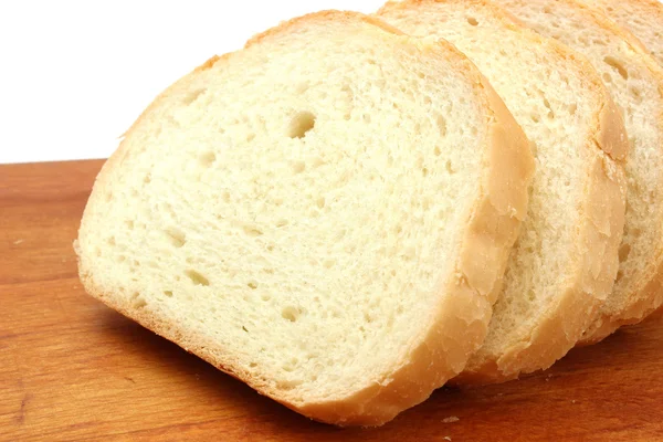 Pieces of white wheat bread — Stock Photo, Image