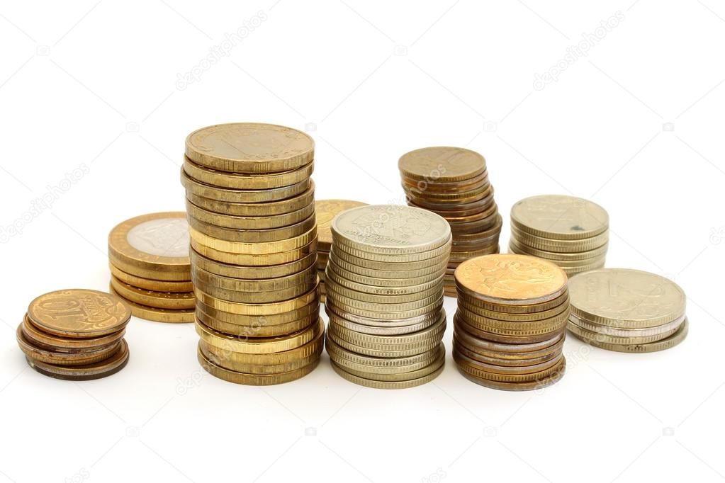 Several towers of different coins