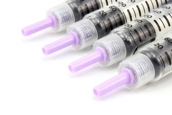 Insulin syringe pens close — Stock fotografie